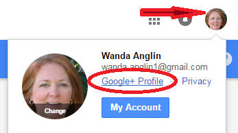 how to select google plus profile to change notification settings