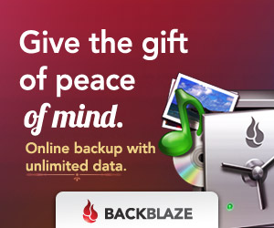 give backblaze computer backup service as a gift